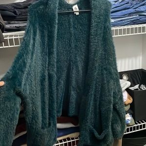 Cozy green cardigan